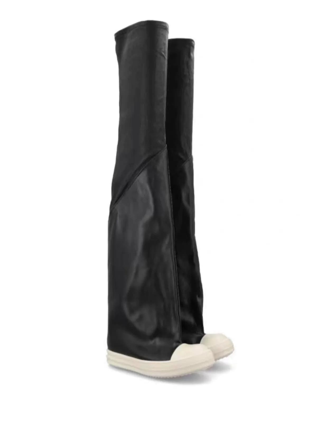 Получите скидку 20% на ботинки Rick owens elephant leg, брюки, ботинки-тюбики, ботинки-тюбики со шнуровкой