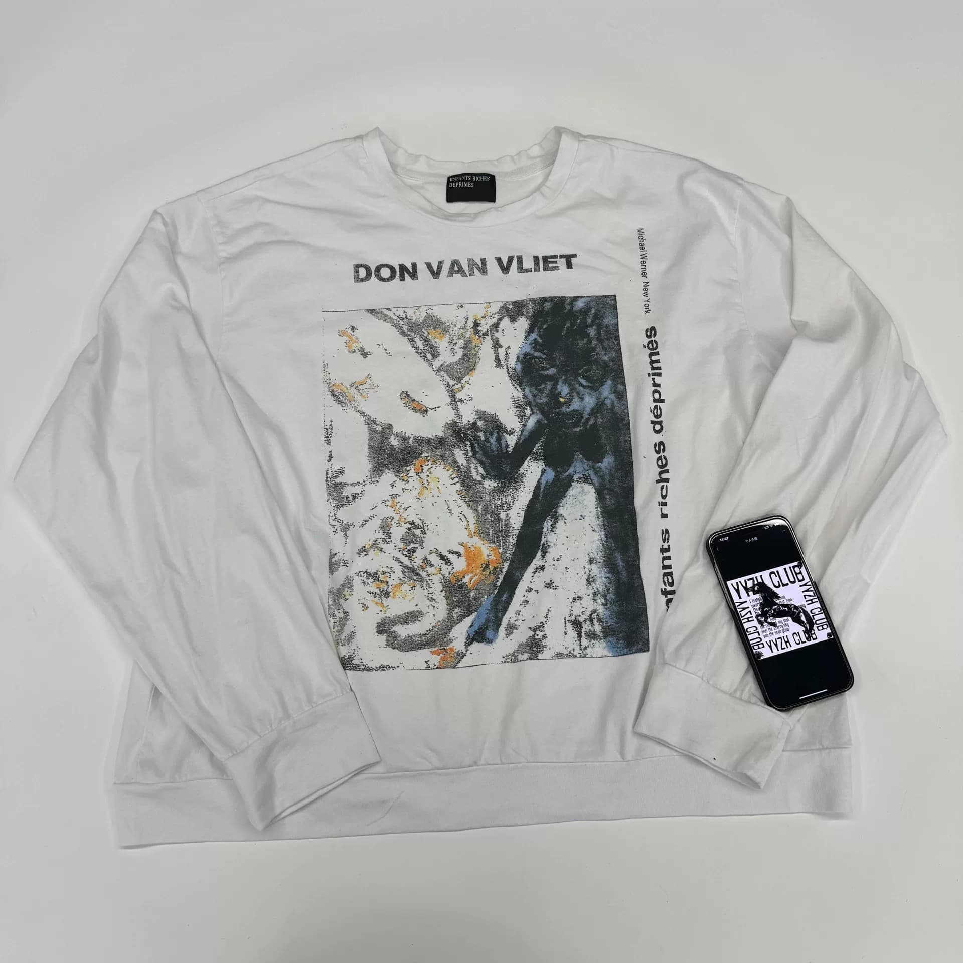 ERD Melancholy rich, второе поколение 19fw, художник-смурф, совместная белая футболка с длинными рукавами