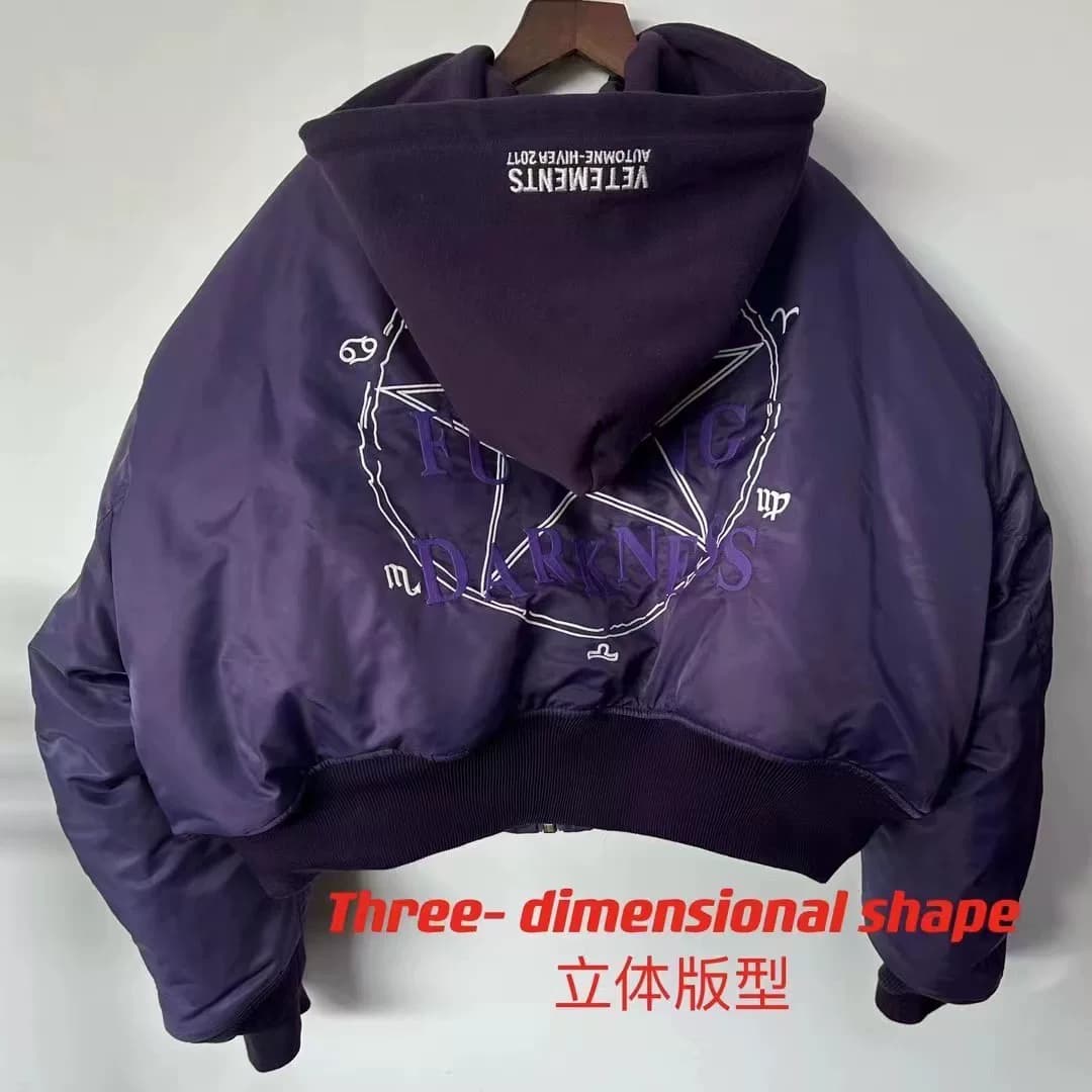 бомбардировщик vetements 16fw с пятиконечной звездой, запечатанный богом