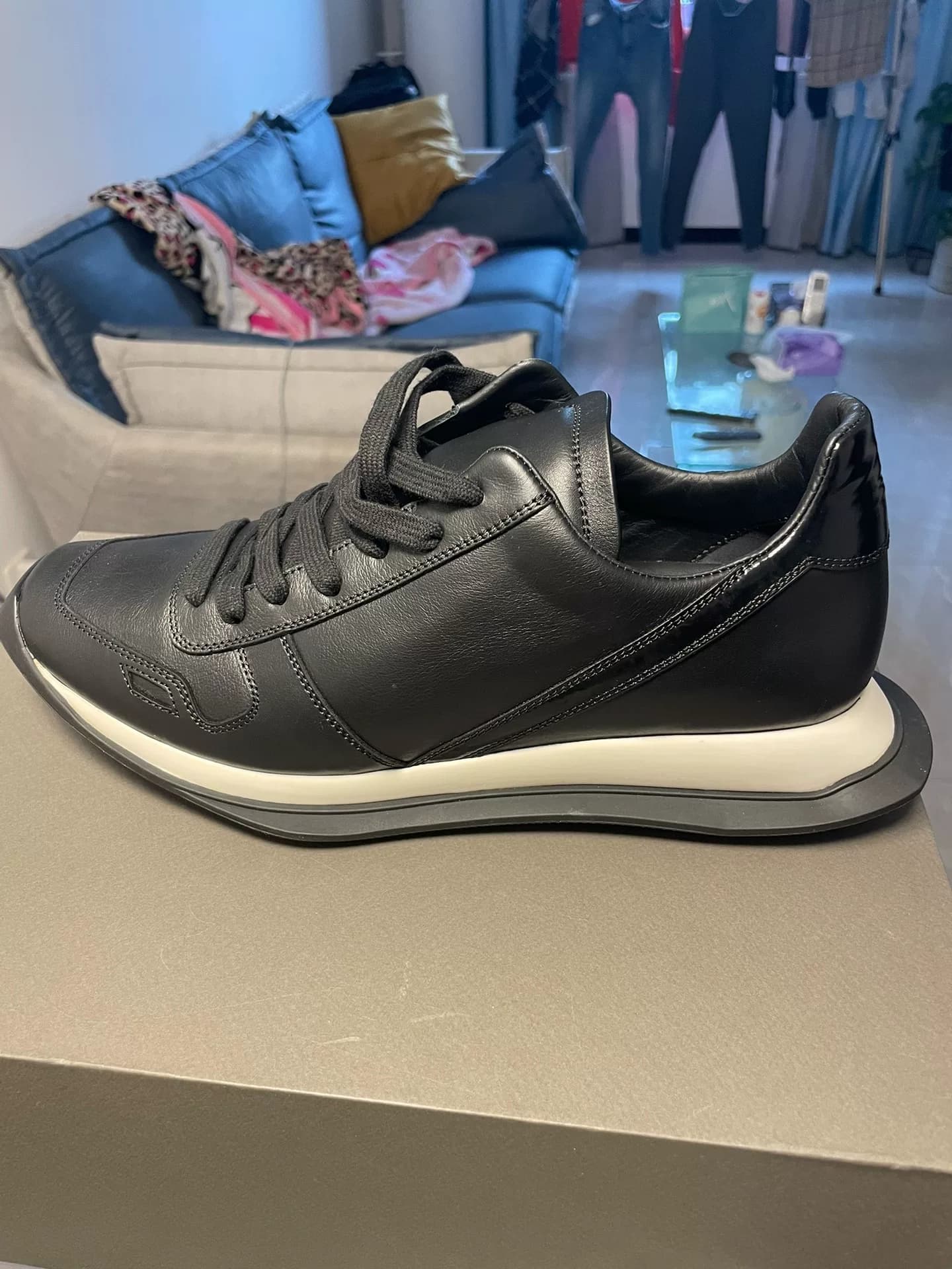 Абсолютно новый комплект оригинальных кроссовок Rick Owens из мягкой кожи, размер 41