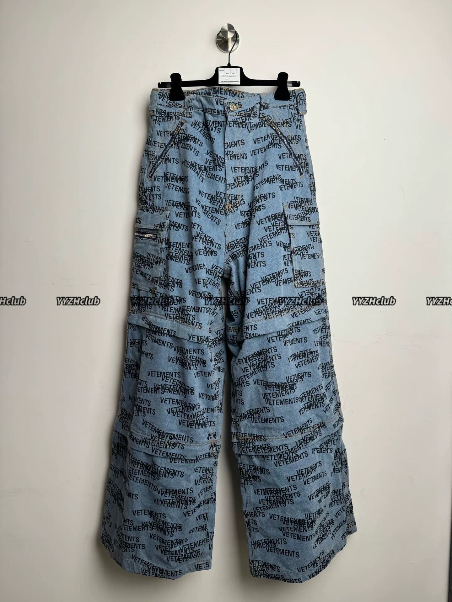 логотип vetements с полной печатью логотип черным шрифтом "три в одном" съемный