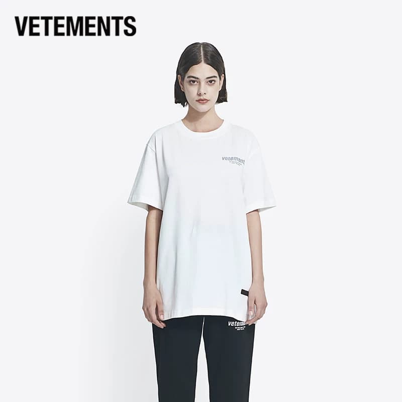 Футболка с короткими рукавами VETEMENTS, розово-красная, размер M, свободного кроя, подходит как мужчинам, так и женщинам