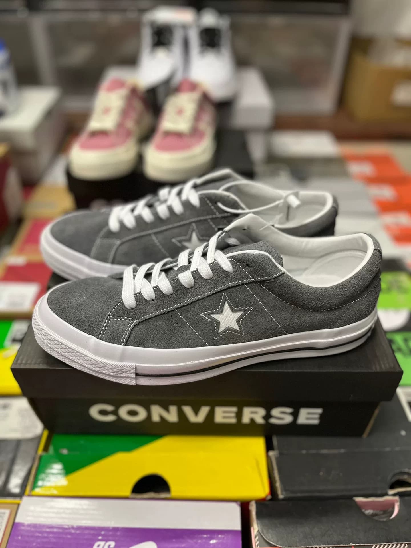 Мех Converse One Star One Star светло-серый