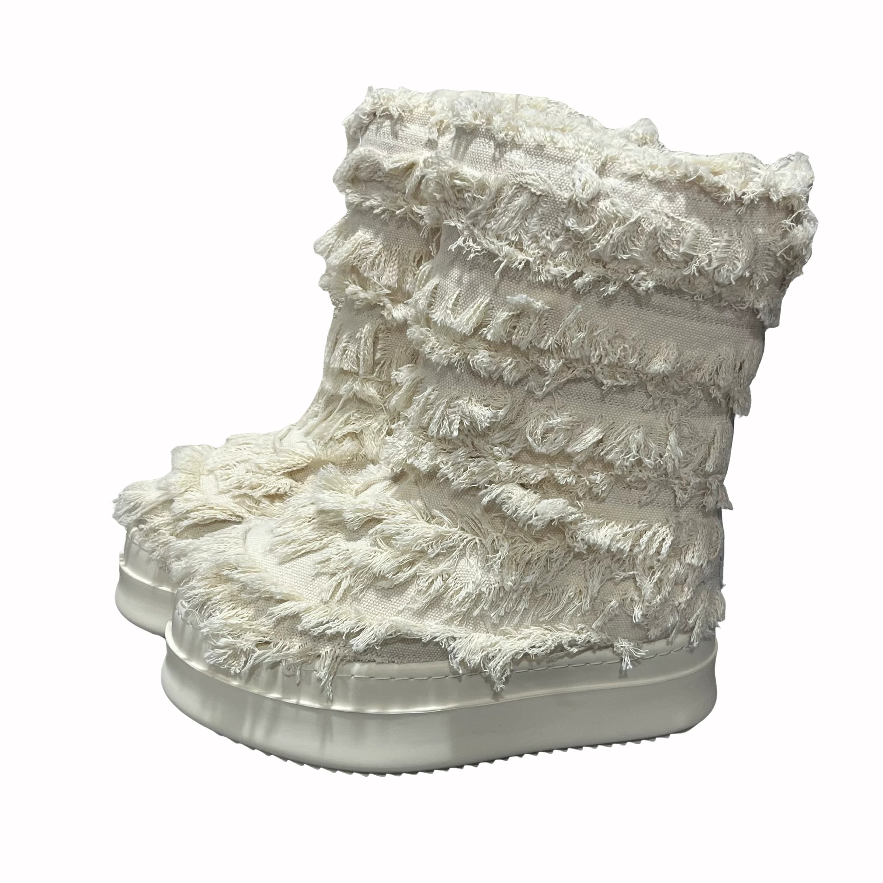 RO shoes/ новые теплые хлопчатобумажные сапоги в европейском и американском стиле с кисточками, женские зимние повседневные теплые бархатные сапоги н…