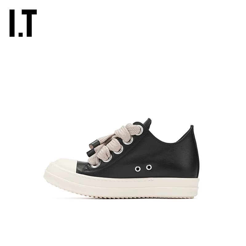 IT Rick Owens/ женская спортивная обувь на толстой подошве; коллекция 2018 года; новинка осени; модная повседневная обувь на толстой шнуровке