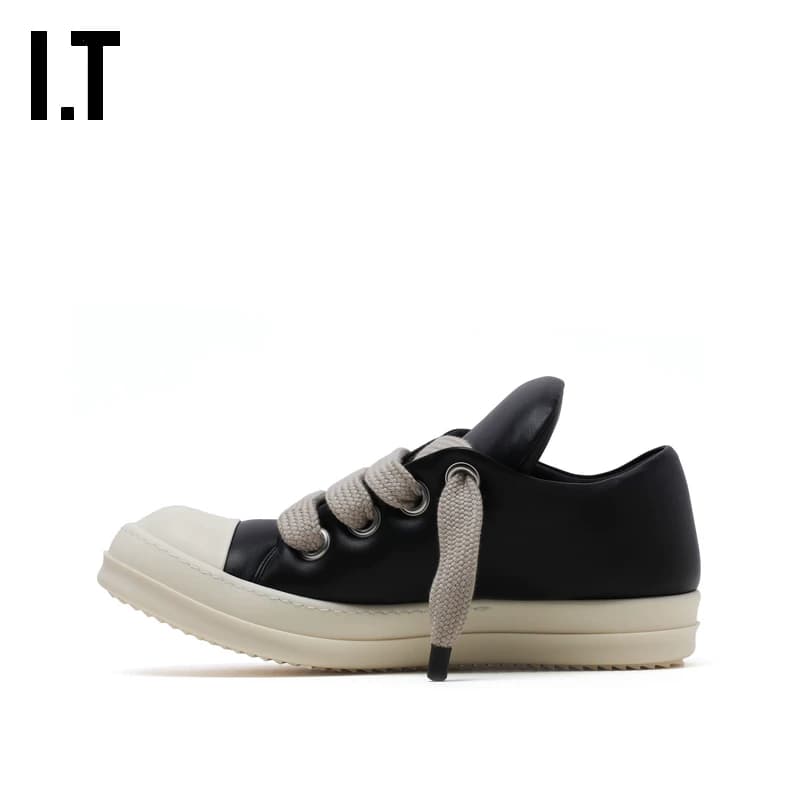 IT Rick Owens/ мужская спортивная обувь на толстой подошве; новые модные уличные кроссовки на толстом шнурке; LLPPW2MO