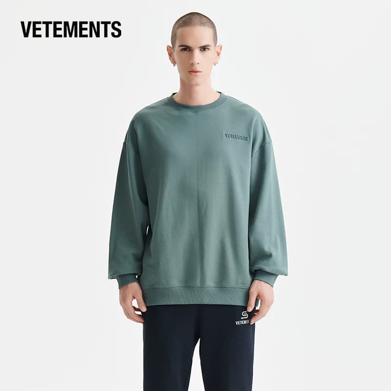 Свитер VETEMENTS, мужской весенне-осенний новый модный брендовый повседневный свободный универсальный топ с круглым вырезом, 63520302