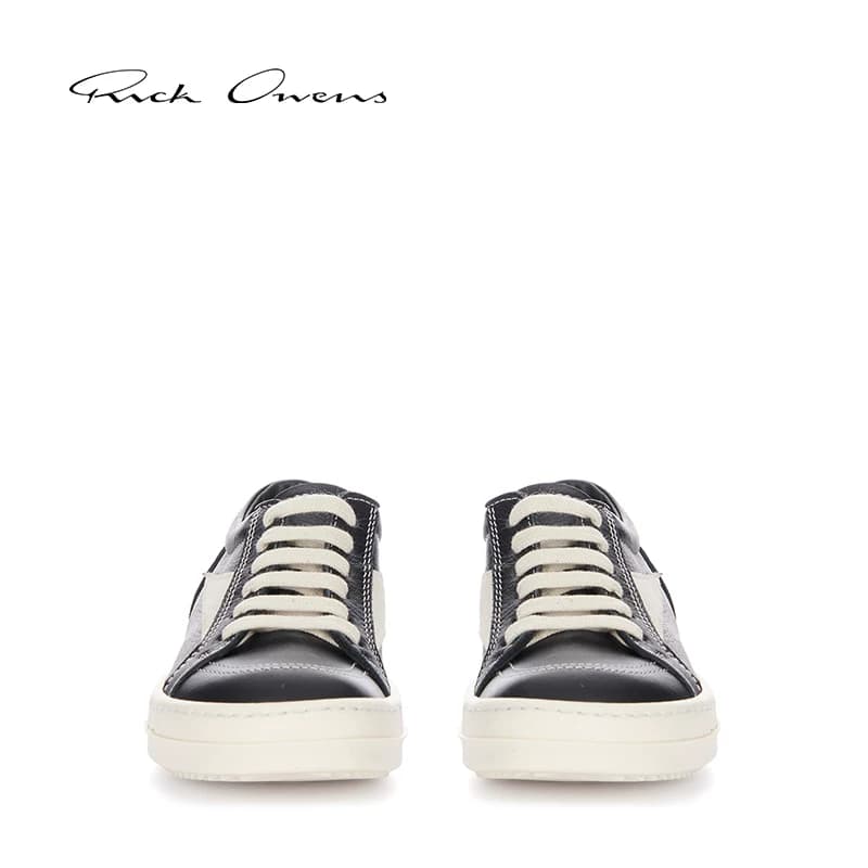 Детские черные бархатные кроссовки с низким верхом на меху RICK OWENS VINTAGE SNEAKS