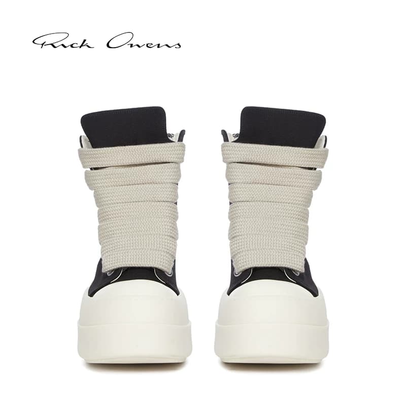 Мужские кроссовки из хлопчатобумажной парусины RICK OWENS DRKSHDW
