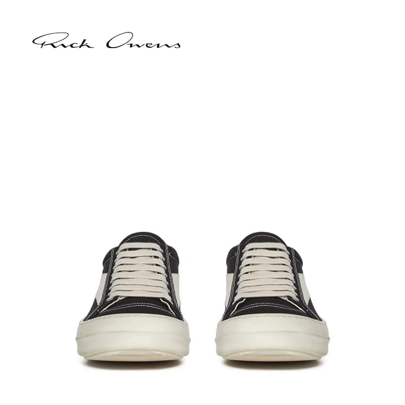 Мужские кроссовки из крашеного хлопка RICK OWENS DRKSHDW черного цвета