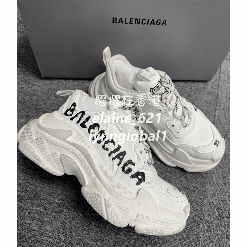 скидка！Balenciaga Баленсиага, осень-зима 2025, обувь с надписью "папа", спортивная обувь на толстой подошве