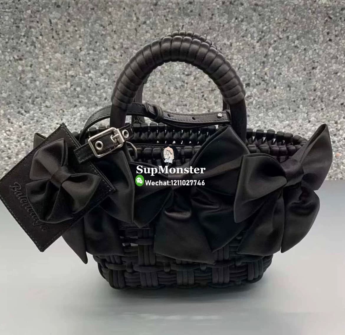 Покупка сумки-корзинки для овощей с атласным бантом Balenciaga 23Ss Balenciaga Bistro