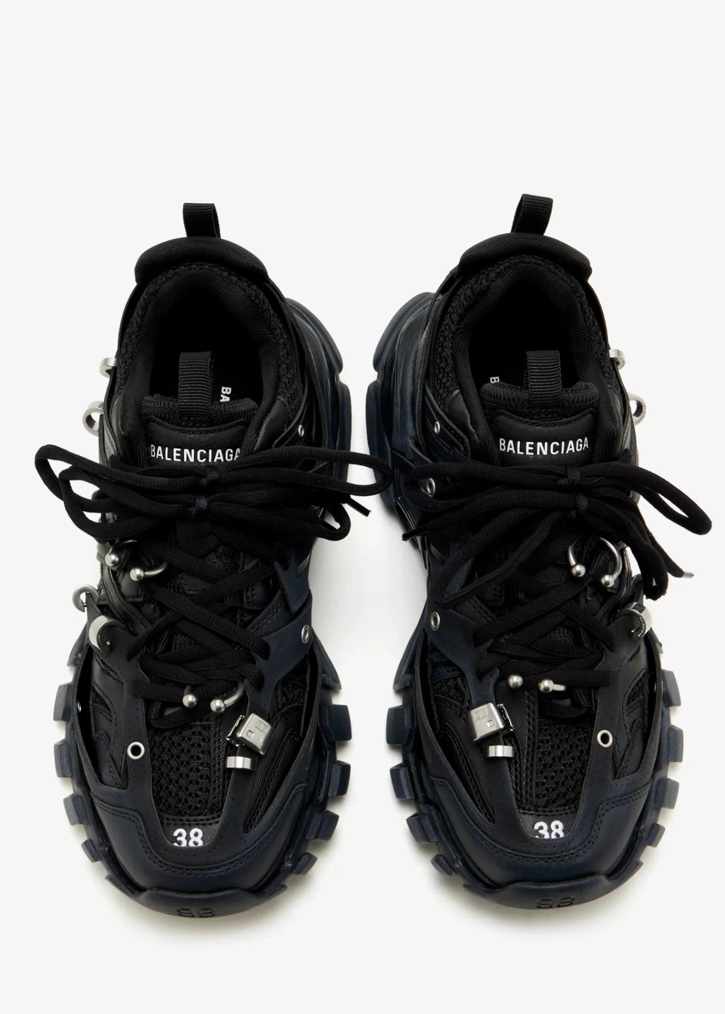 Balenciaga/ женские повседневные кроссовки Balenciaga черного цвета с заклепками и низким вырезом