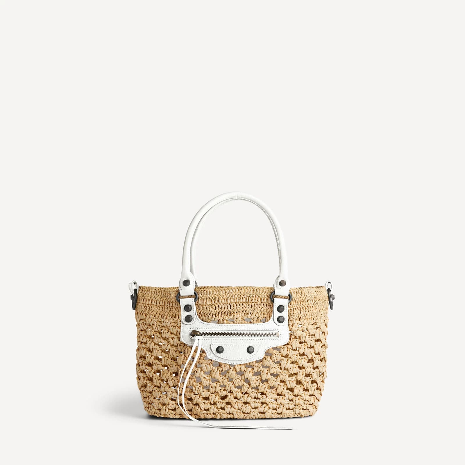 BALENCIAGA Balenciaga 26 летняя новинка из ткани LE CITY с эффектом рафии, маленькая сумка-корзинка
