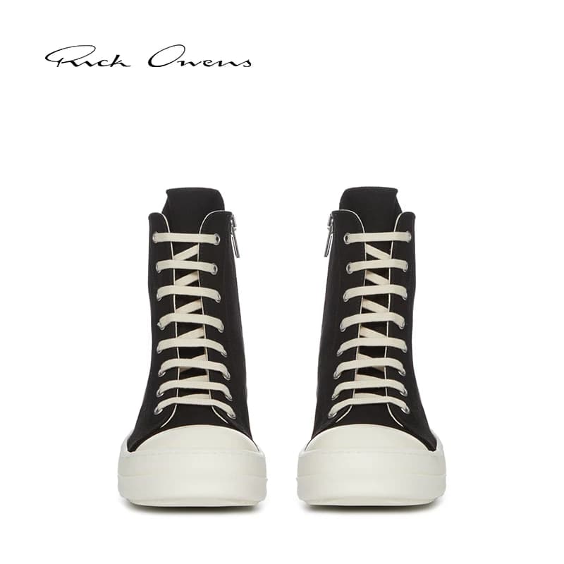 RICK OWENS Женские черные джинсовые кроссовки в стиле ретро от Rick OWENS DRKSHDW