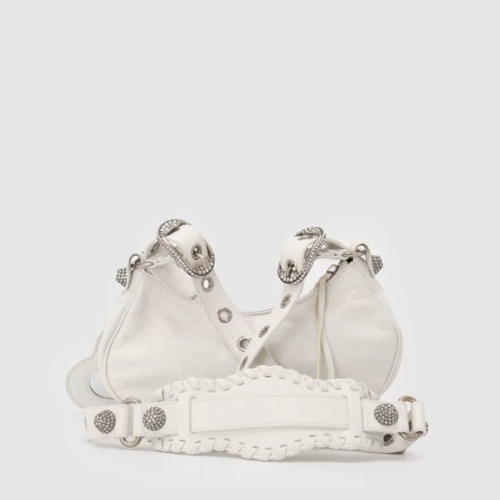 Spot BALENCIAGA Balenciaga новая модная женская сумка-мессенджер из овчины с заклепками и молнией, портативная сумка через плечо