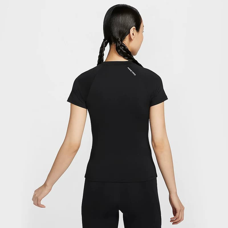 Женская летняя футболка для занятий йогой с короткими рукавами Nike Nike, приталенная короткая быстросохнущая спортивная футболка FV7843-010