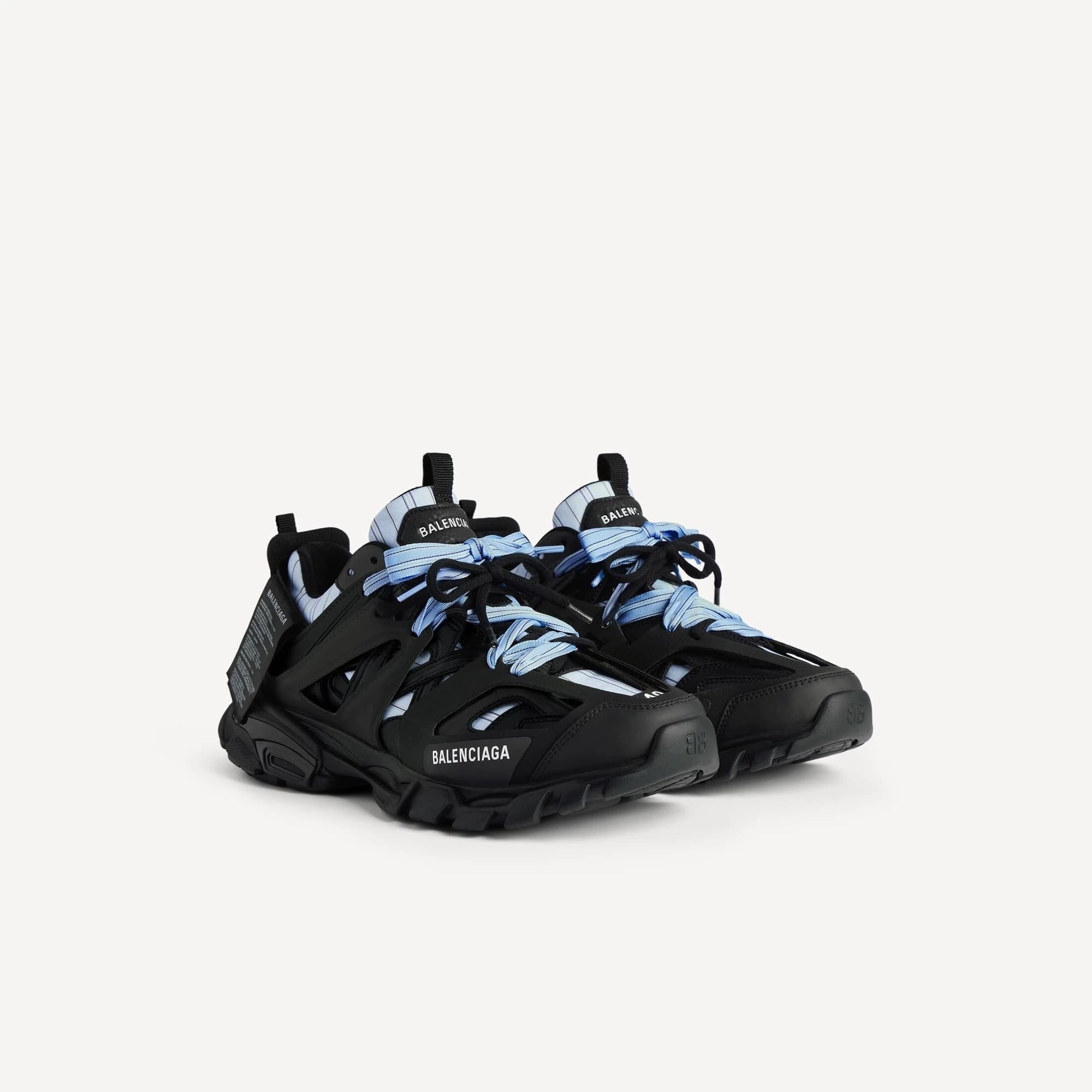 Balenciaga Спортивная рубашка Balenciaga, мужская черная обувь на толстой подошве, модный образ, а затем прическа