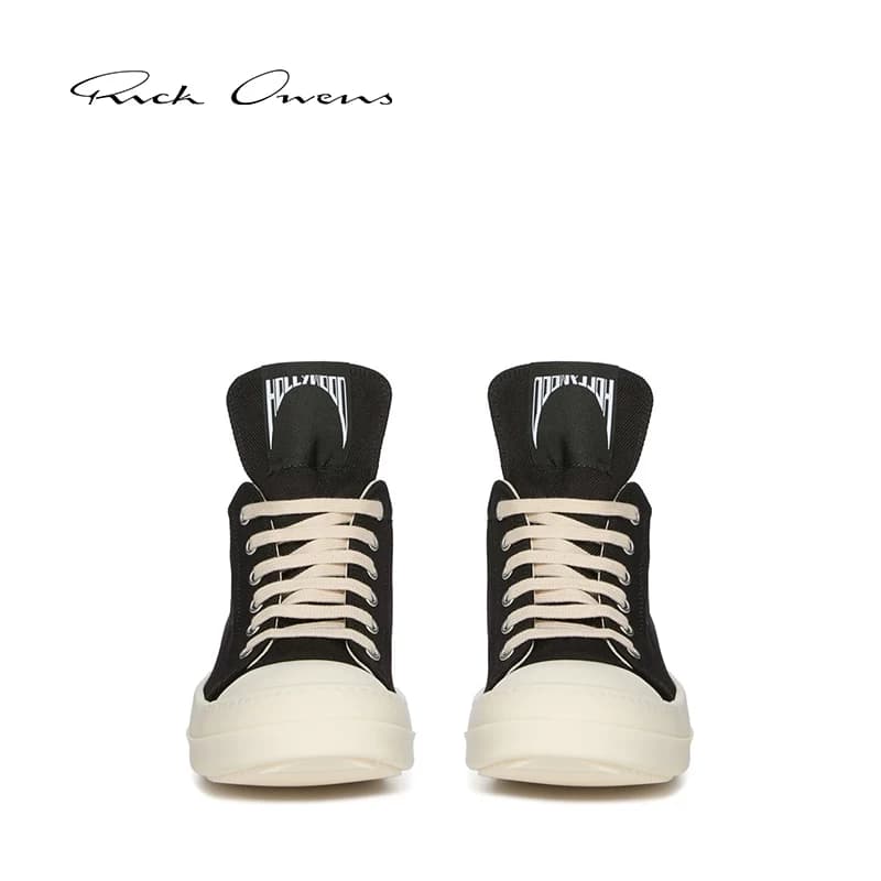 Мужские черные джинсовые кроссовки RICK OWENS DRKSHDW с низким берцем