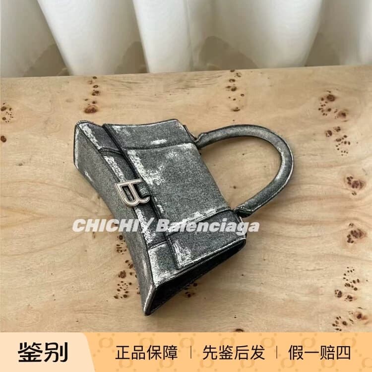 chi|BALENCIAGA/ПЕСОЧНЫЕ часы Balenciaga Маленькая джинсовая сумка в виде песочных часов с принтом