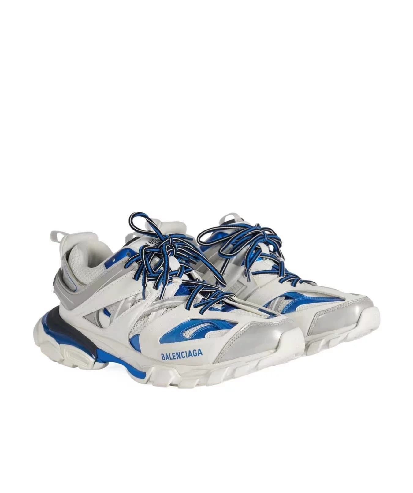 Покупка кроссовок Balenciaga 22Ss Balenciaga в бело-синем цвете в тон спортивным кроссовкам Daddy shoes