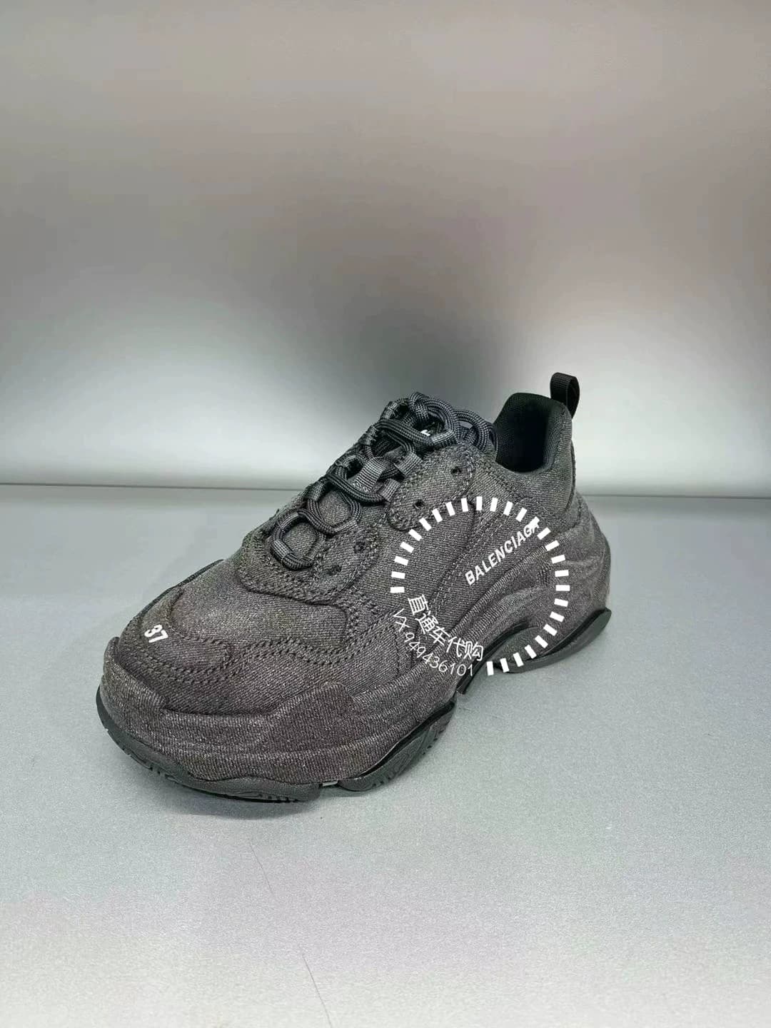 Оригинальные кроссовки Balenciaga/Balenciaga 23 осень-зима, новые черные кроссовки TRIPLE S