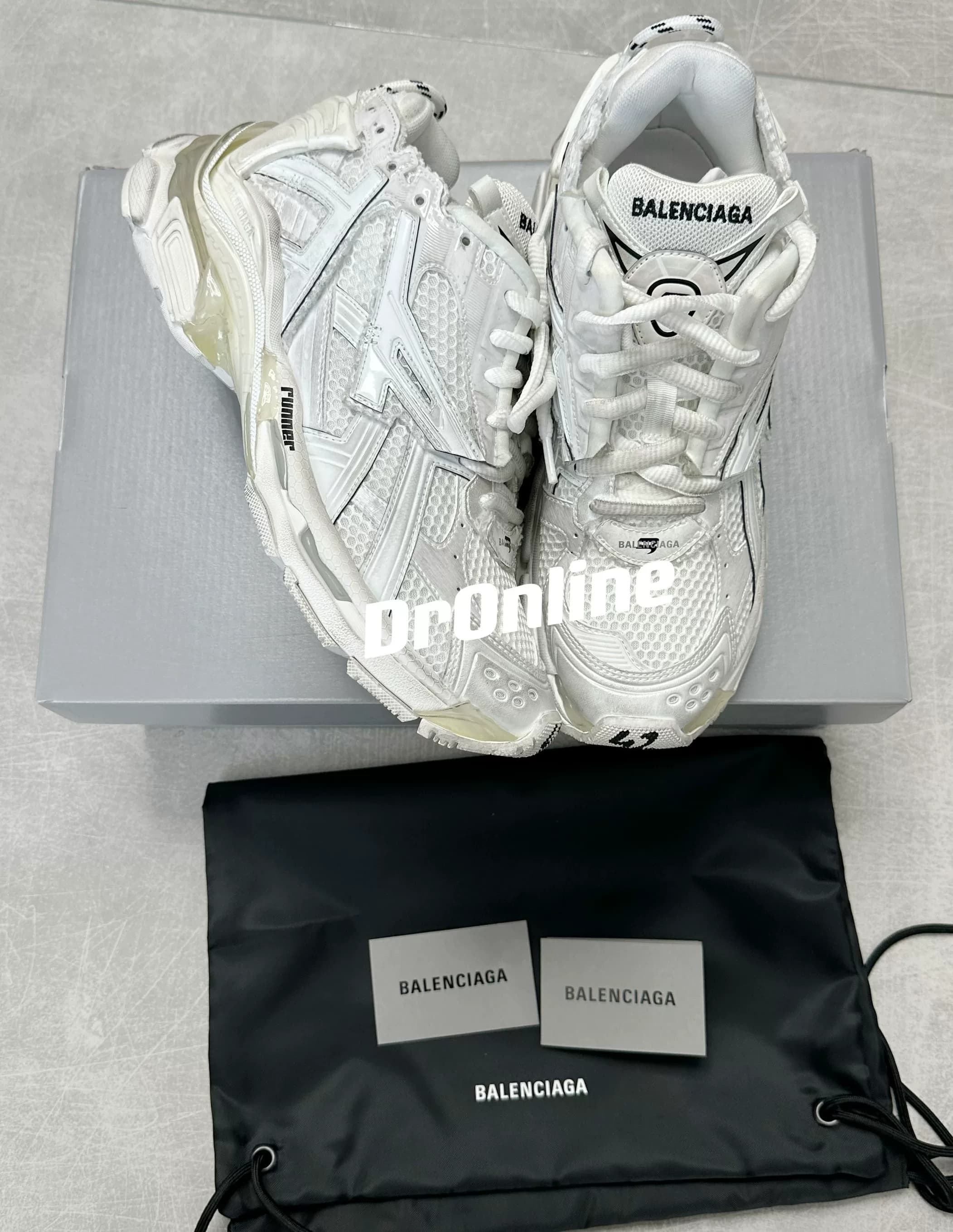 【Двойное убийство за двенадцать секунд】 Balenciaga/Кроссовки Balenciaga Runner из потертого нейлона с низким верхом