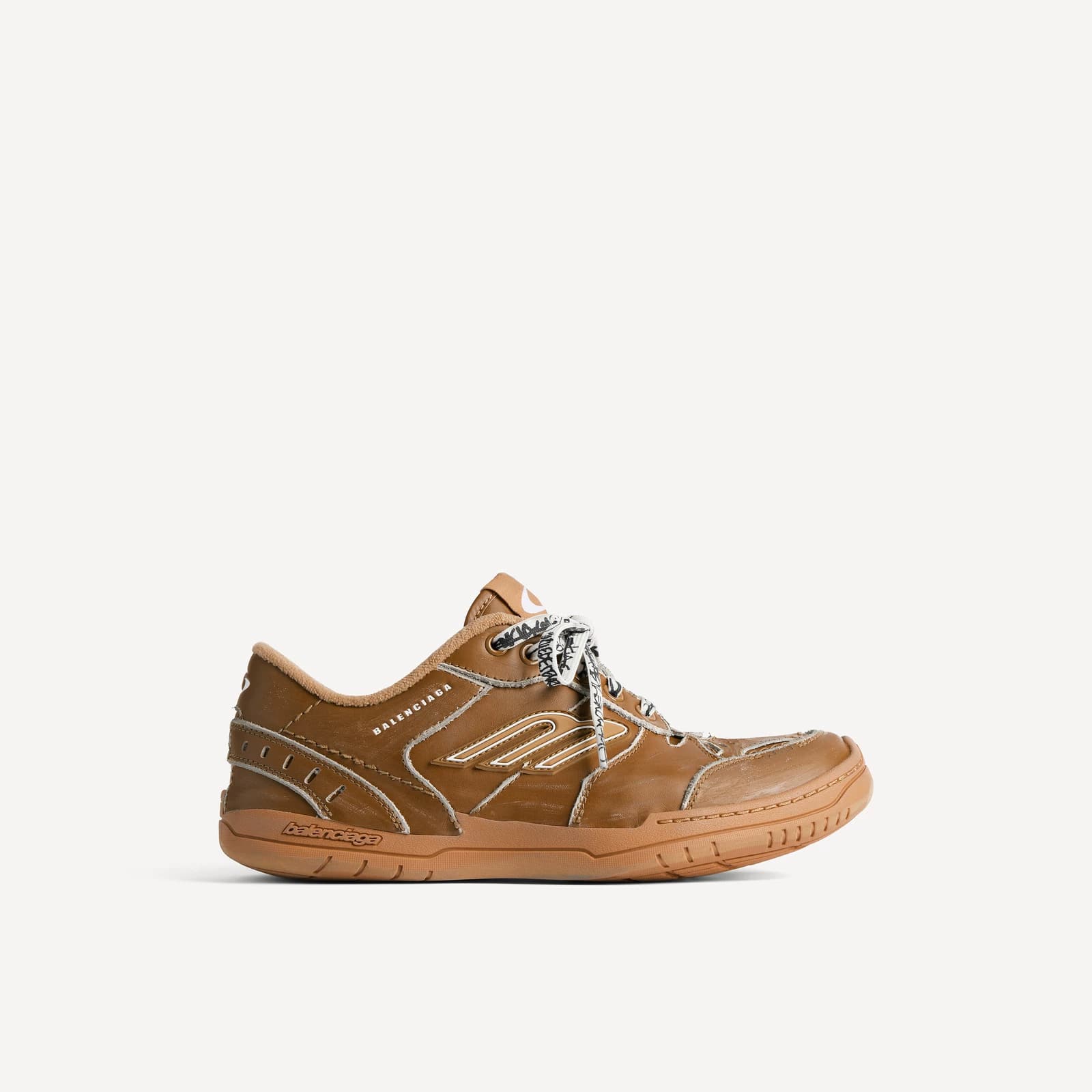 BALENCIAGA Мужские кроссовки Balenciaga HAMPTONS, ПОНОШЕННЫЕ, в меру потрепанные