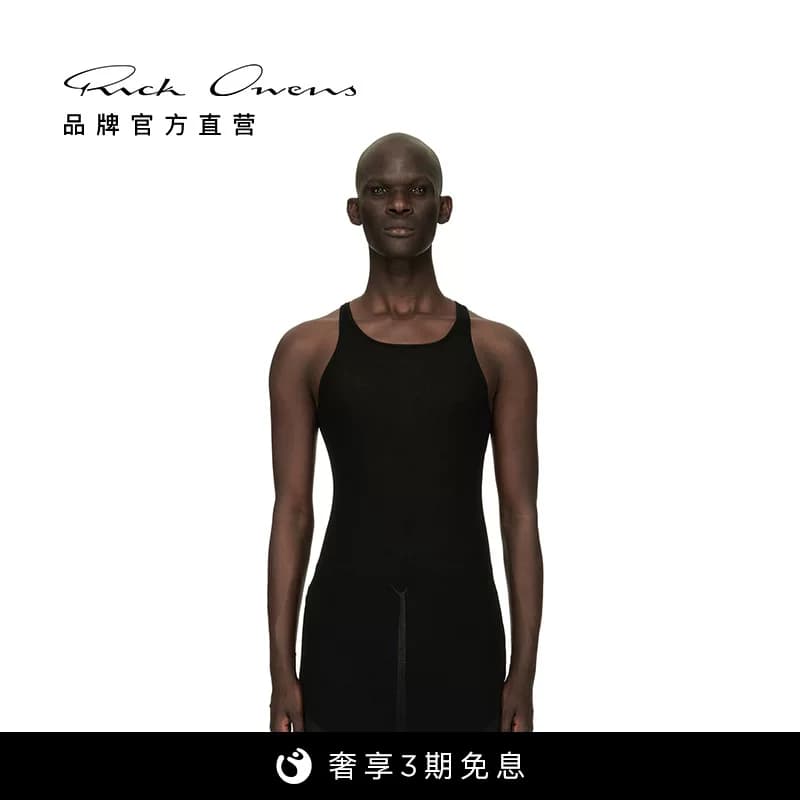 RICK OWENS Rick OWENS FOREVER Трикотажный топ в рубчик с круглым вырезом и приталенным силуэтом Rick OWENS FOREVER