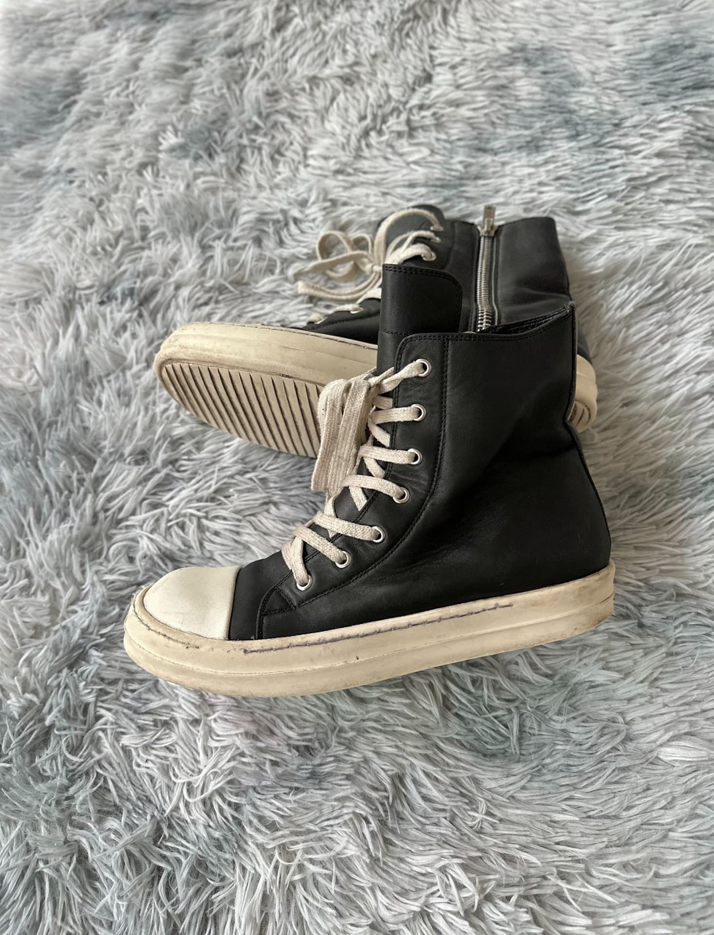 большие ботинки converse с высоким берцем из натуральной кожи rickowens ro