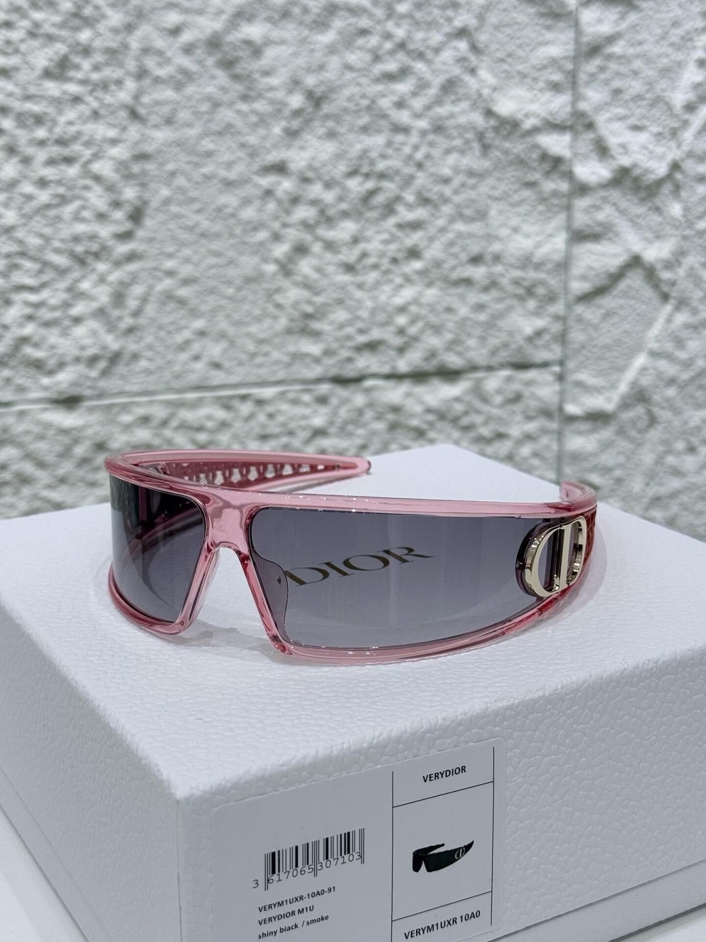 Солнцезащитные очки Dior VeryDior M1U с повязкой на голову Розовые