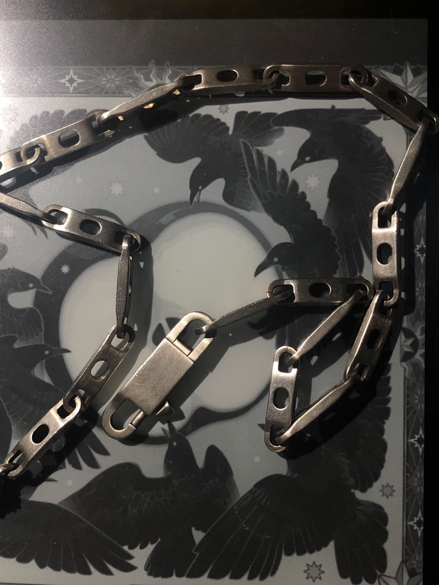 Серебряное ожерелье Rick Owens 23SS полностью из серебра