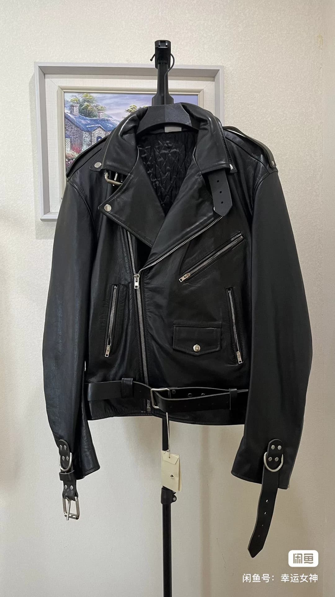 Осенне-зимняя мотоциклетная кожаная куртка Vetements 2020 для подиума, размер XS, итальянская