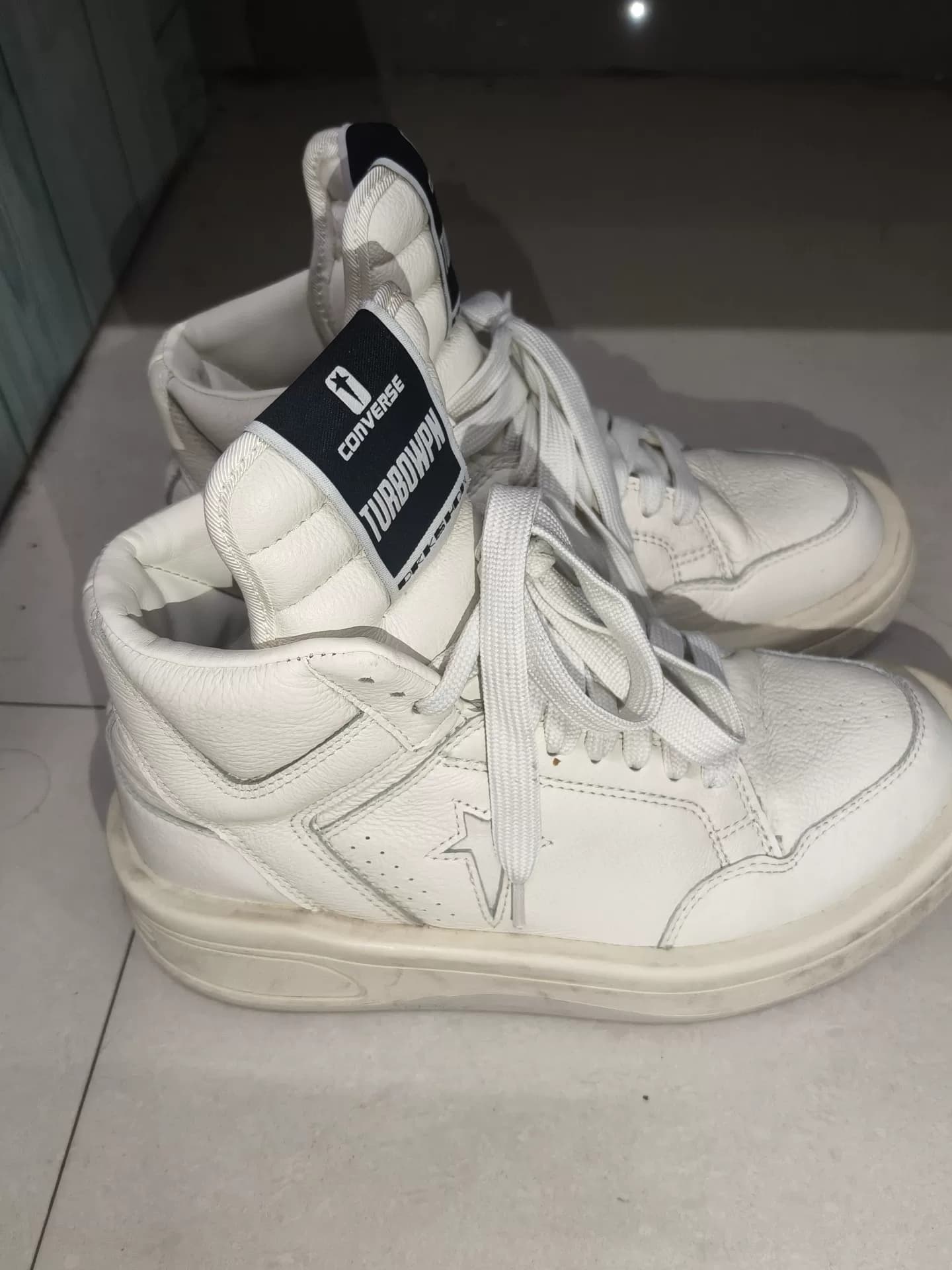 Подлинные конверсы Rick owens x цвета слоновой кости Converse