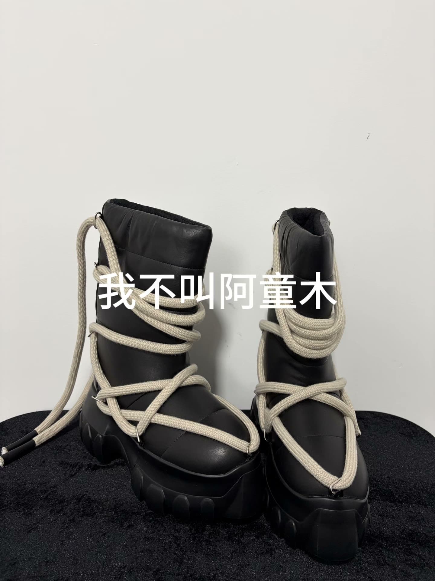 【Бесплатный возврат и обмен】 Rick Owens 24FW black из овечьей кожи crazy