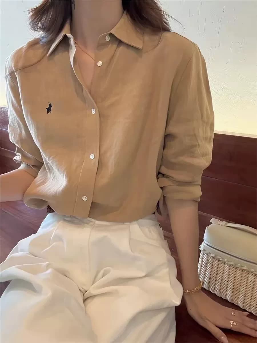 Женская льняная рубашка Ralph!Рубашка, которую можно носить круглый год!