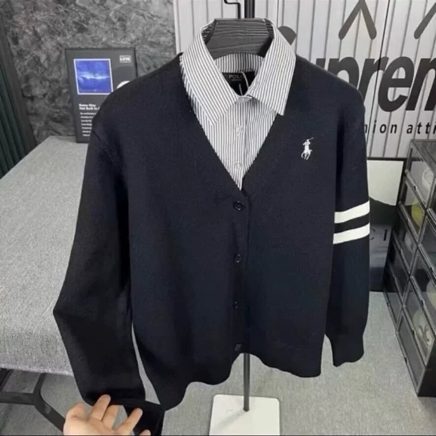 Совершенно новый вязаный кардиган-поло Ralph Lauren Polo Ralph Lauren из двух частей