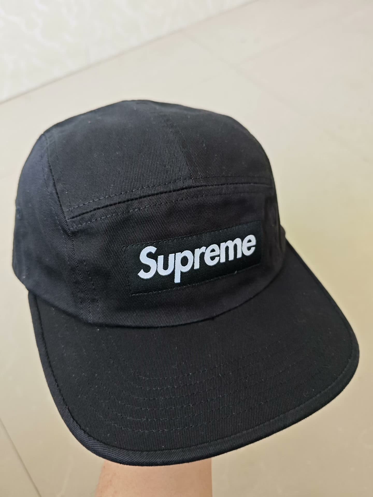 Совершенно новая черная джинсовая кепка Supreme FW24 из пяти частей, черная бейсболка