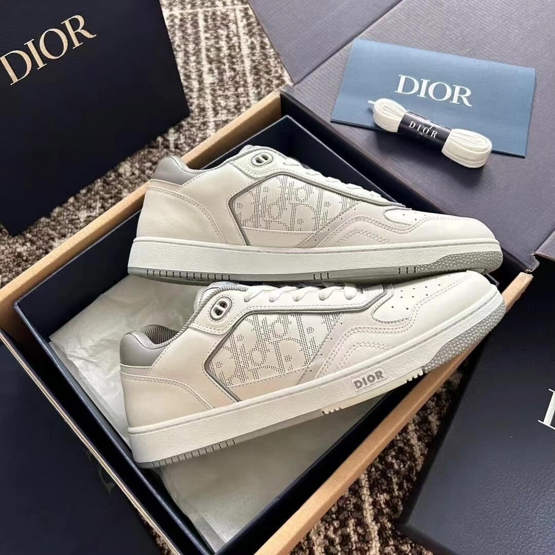 DIOR DIOR B27 из воловьей кожи с глубоким вырезом и буквенным логотипом