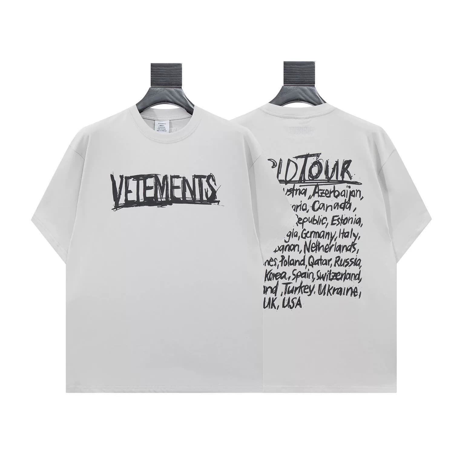Топовая версия футболки Vetements Witt Meng, ставшей ходячим названием уличного тренда