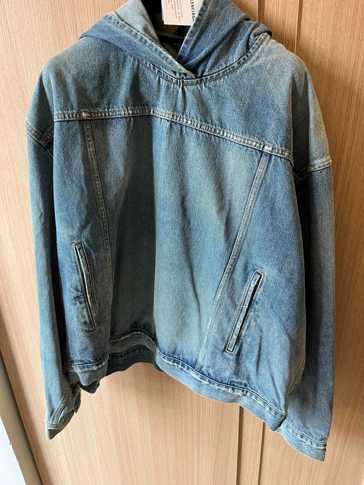 Мужская джинсовая куртка с капюшоном Balenciaga | сделано в Японии, размер 1 (1