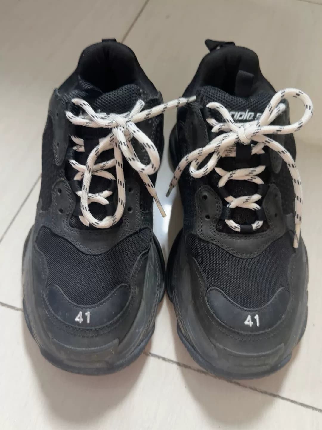 Черные туфли для папы от Balenciaga Triple S