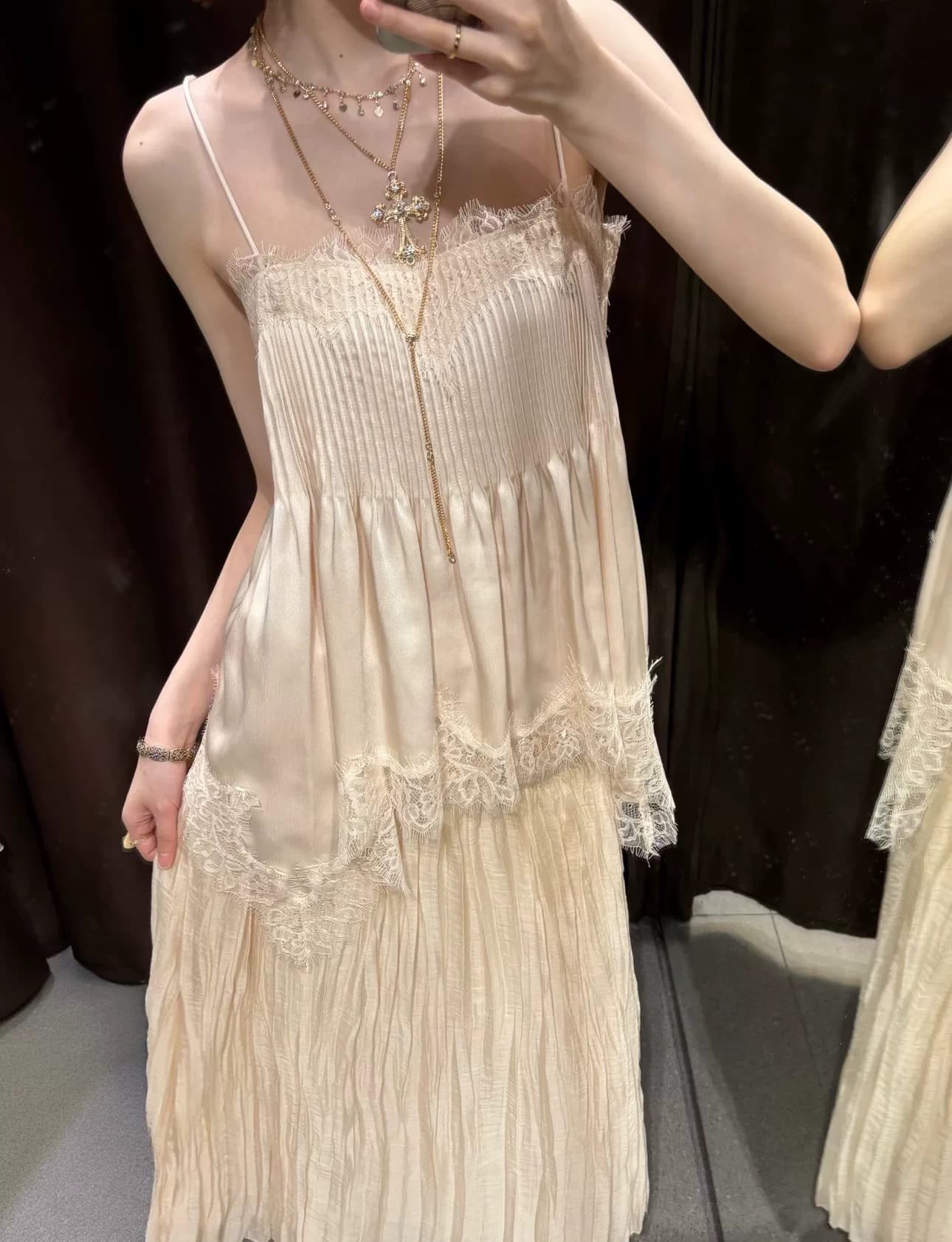 кружевной топ на подтяжках zara s