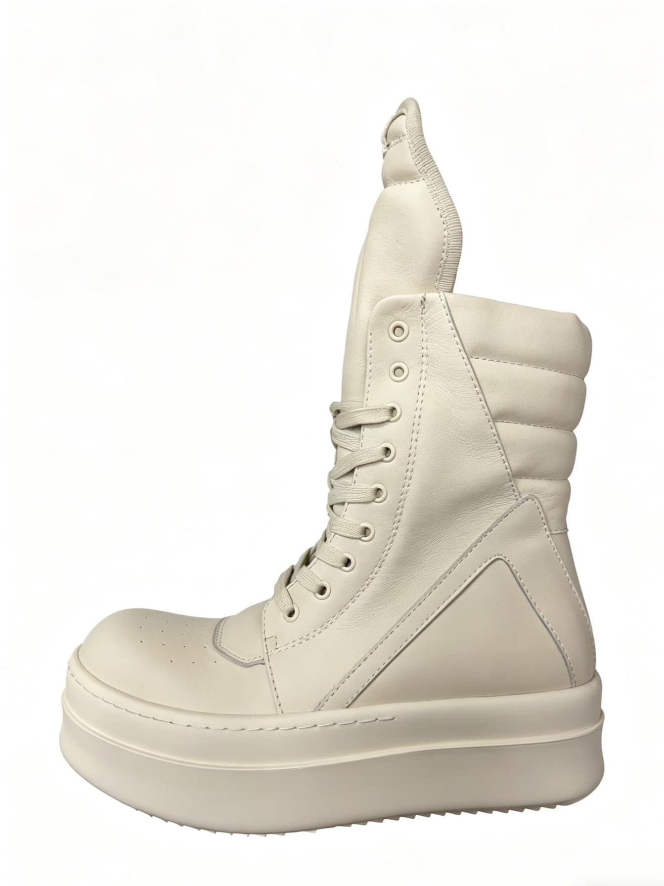 Высокие ботинки Rick Owens 25ss с перевернутым треугольником на толстой подошве