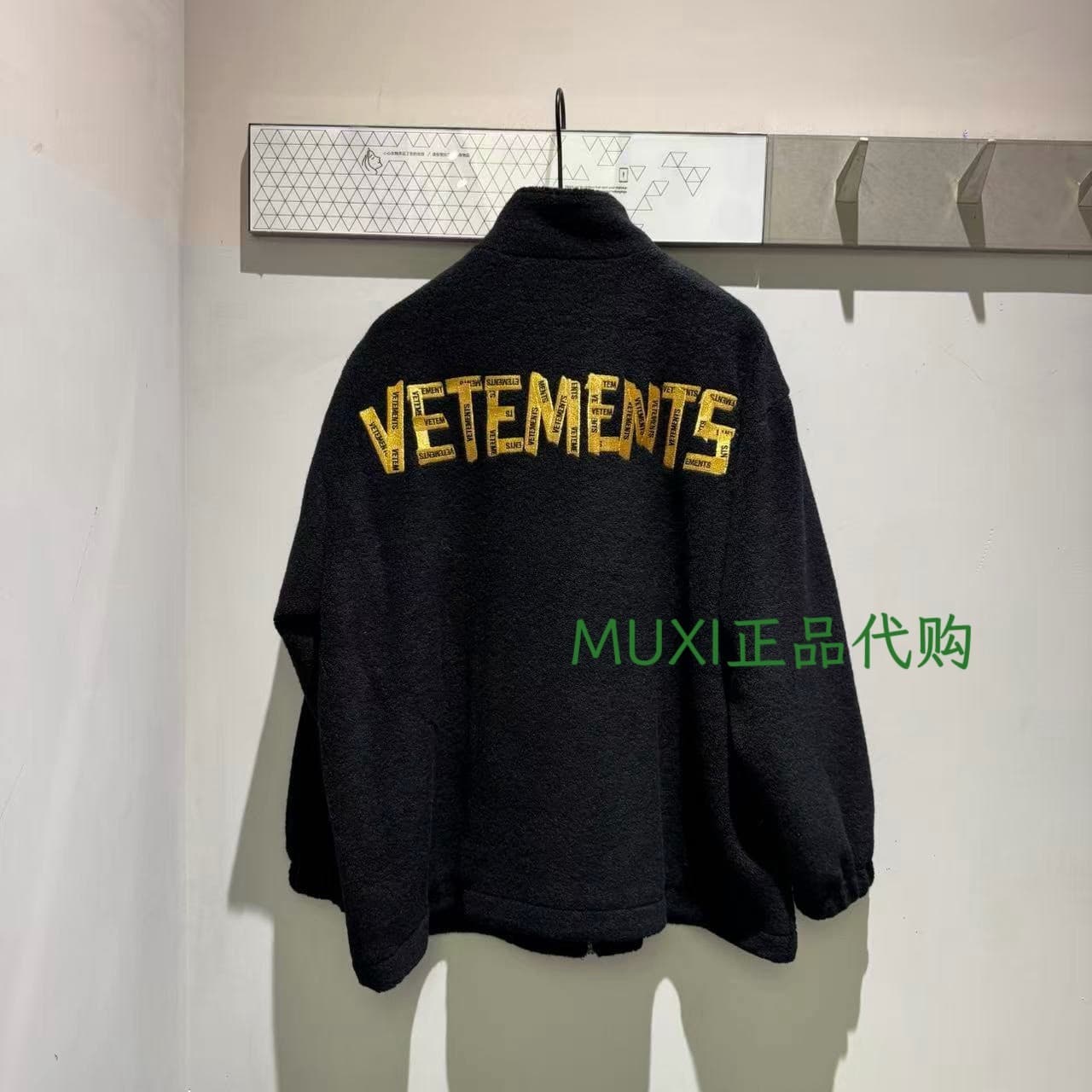 VETEMENTS counter подлинная весенняя куртка 2026 года, свободная плюшевая куртка с вышивкой