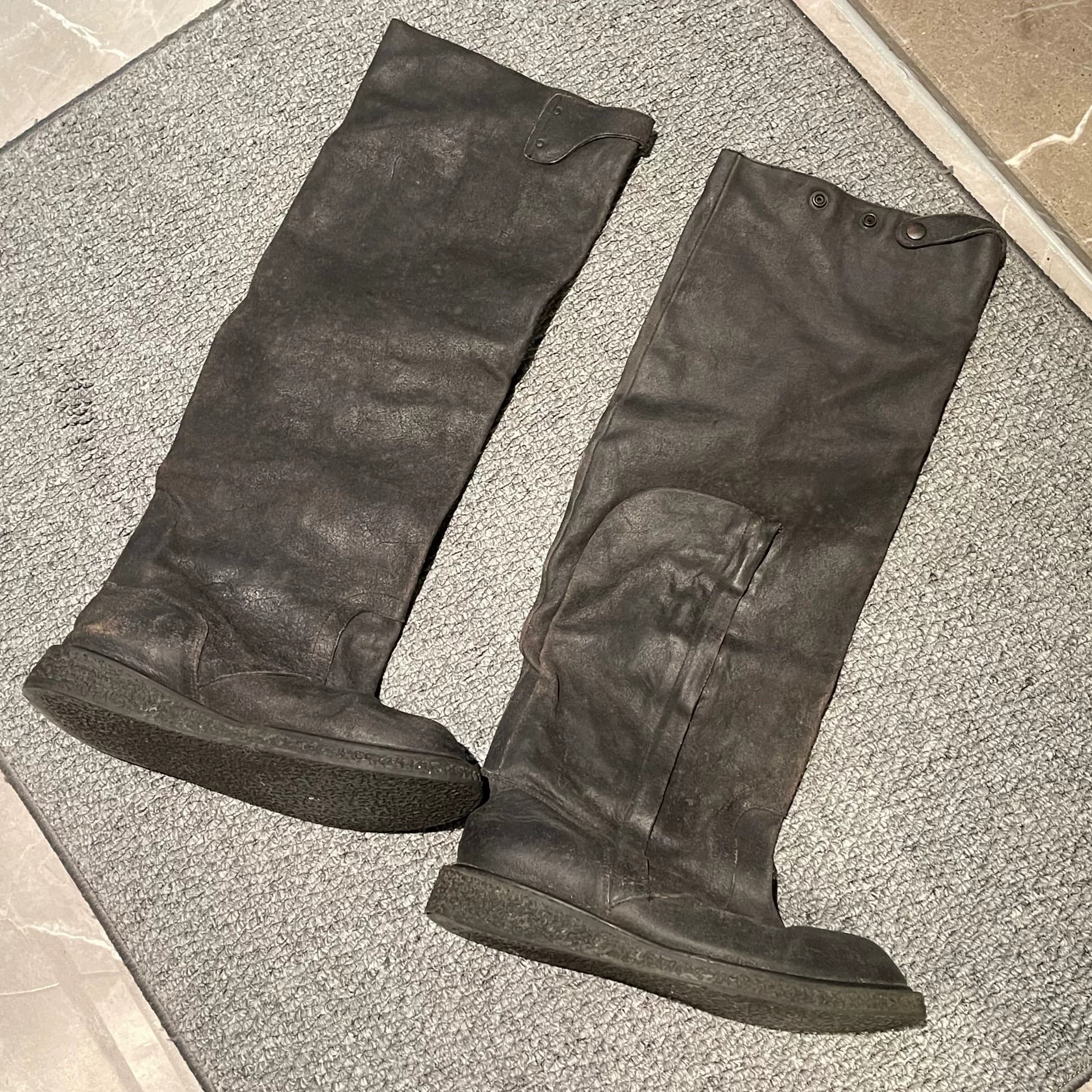 Специальные кожаные ботинки-слоны от RickOwens 2
