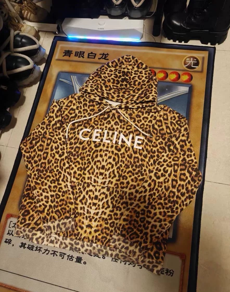 Толстовка с леопардовым логотипом Celine FW21