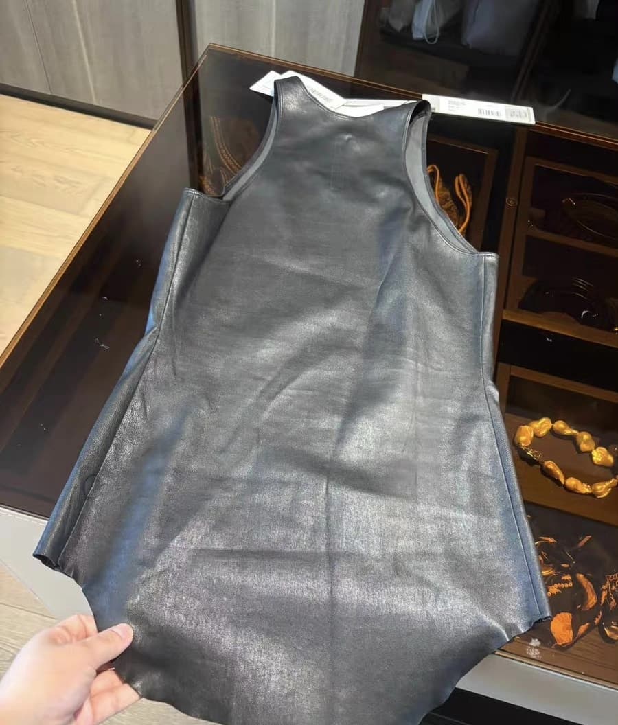 Мужская кожаная безрукавка Rick Owens из овчины