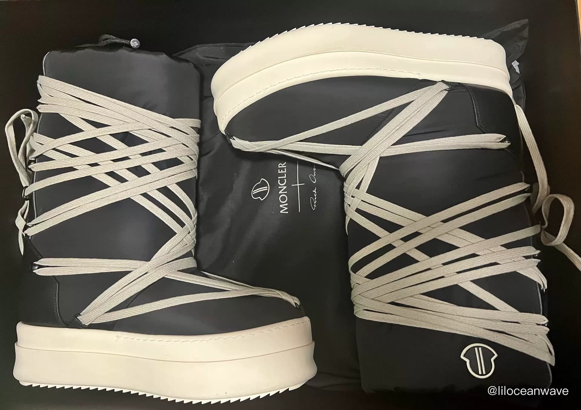 Зимние ботинки Rick Owens x от кобренда Moncler
