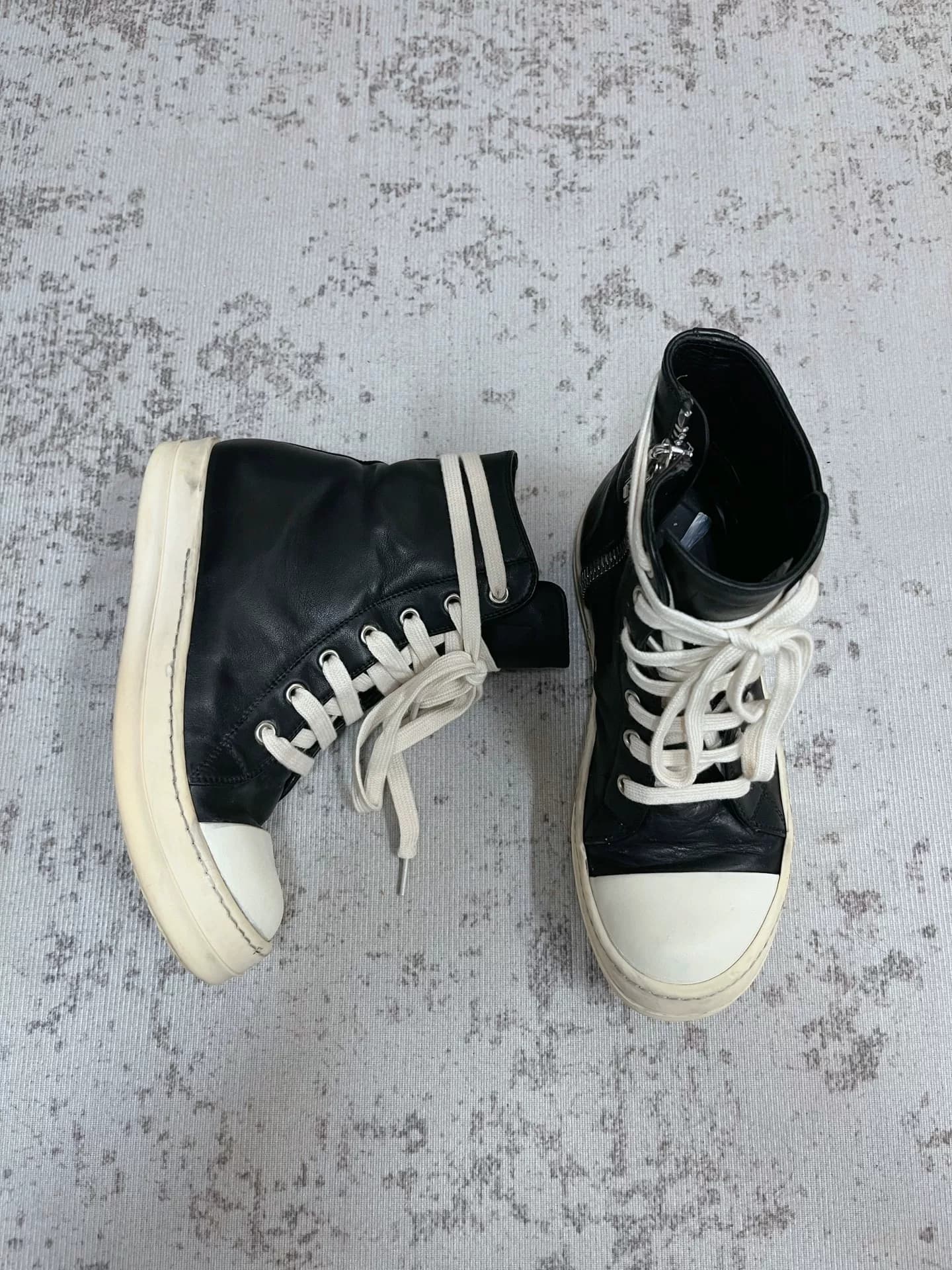 Конверсы Rick Owens main line из воловьей кожи большого размера 36 золотого размера 36-37